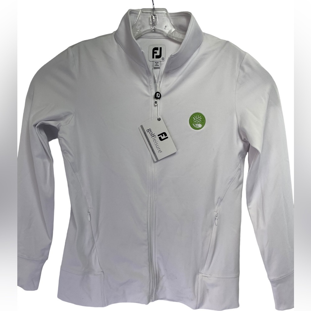 Footjoy Golf Leisure Womens Sz Small White Full Zip Midlayer Shirt (N38)NWTs
